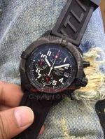 Copy Breitling Chronomat Black Dial Watch Case Rubber Band Timepiece